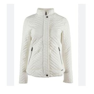 Rino & Pelle Marana snow white quilted light puffer jacket size 42 US Small